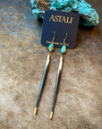 Porcupine Quill & Turquoise Earrings