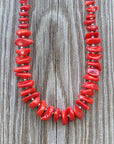 Coral Necklace Seashell Heishi -Native Made
