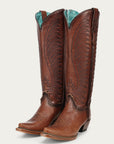A5141- Brown Studded Boot-