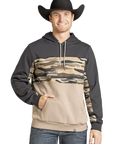 Colored Blocked Hoodie- Camo-