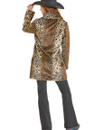 Leopard Print Faux Fur Jacket-