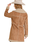 Microsuede Coat- DW92C06870- Camel-