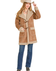 Microsuede Coat- DW92C06870- Camel-