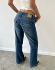 Low Rise Cargo Jean - Blue