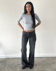 Low Rise Cargo Jean - Black