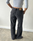 Low Rise Cargo Jean - Black