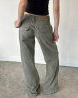Low Rise Cargo Jean - Olive