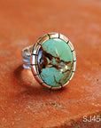 *Limited Edition* Number 8 Turquoise Sterling Silver Ring: 6