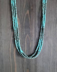 Genuine Turquoise Heishi Necklace - Native Made