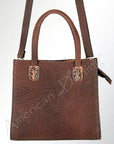 Leather Tote Bag with Handle and Crossbody Strap- ADBGZ385