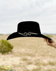 The Priscilla - Austrailian Wool Western Hat- Black