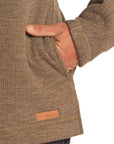 Quarter Zip with Berber- Natural- DM91C04083