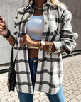 Oversized Fleece Shacket with Brass Buttons