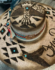 Custom Artist Burned Hat- Freebird