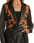 Western Leather Blazer-