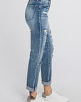Super HighRise Distressed Mom Jean