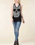 Skull Cut-Out Tank Top