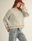 Relax Sweater with Contrast Stitch-