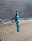 Ilaria Turquoise Necklace: Sterling silver 16-18"