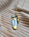 Billie Jr. Necklace (Mother of Pearl): 18" Silver Chain
