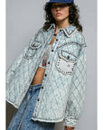 Studded Denim Jacket-