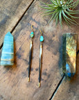 Porcupine Quill & Turquoise Earrings