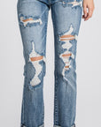 Super HighRise Distressed Mom Jean