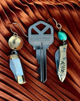 The Billie Earrings: Mother of Pearl Handle-