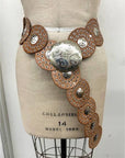 Handmade Belt with Clover Conchos