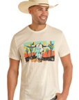 Western Lightning Graphic Tee- Cream-