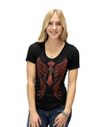 Short Sleeve- Black- Red Wings-