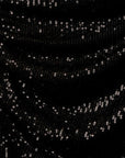 Square Neck Sequin Dress w/ Long Sleeves