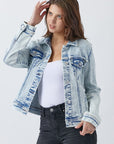 Vintage Washed Denim Jacket- RDJ1110- Acid Wash