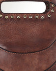 Top Handle Leather Bag with Circle : SWC173CG