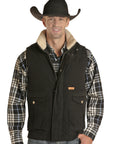 Conceal Carry Cotton Canvas Vest- Black