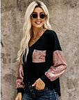 Gold Sleeve and Pocket Long Sleeve Shirt