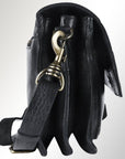 Crossbody Flap Bag with Studs: Black: SWC170BLK