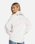 Torry Soul Skull Boyfriend Shirt- White-