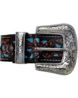 Turquoise Handtooled Belt- S-2927-