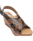 Flower Ridge - Handtooled Wedge-