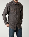 Grimes Dress Shirt- Black Denim
