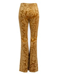 Brocade Velvet Burnout 70s Flare- Gold