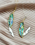 Plume Necklace: 18" Silver Chain