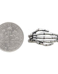 Sterling Silver Skeleton Hand Ring: 8
