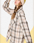 All-Season Plaid Shirt- White