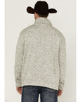 Quarter Zip Skull Fleece- Oatmeal- 173232-