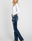 MidRise Slim Straight Cuff Hem- 32inseam- Dark-