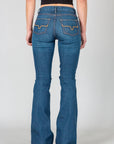 Lola Raw Hem- Midrise. Trouser Fit. Flare