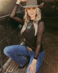 Night Sky Mesh Top