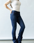 Chloe: Mid-Rise. Fitted Thigh. Flared.